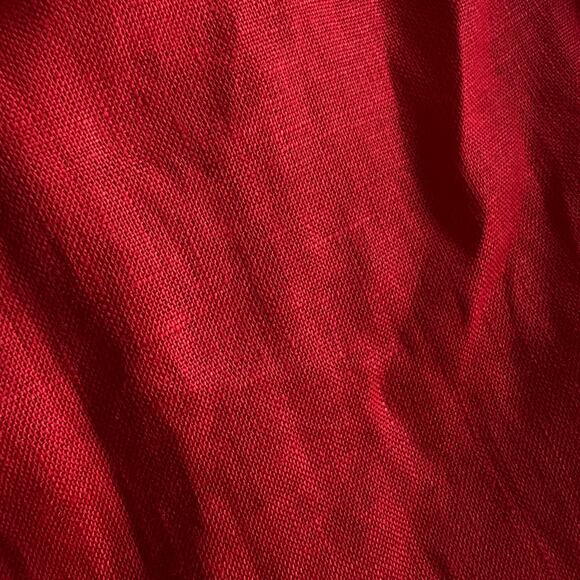 J Crew Seamed Linen Dress With Removable Belt Medium Red FLAW - Picture 15 of 16